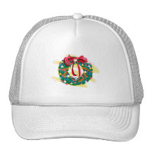 Wreather decorated with pinecones & bow hats