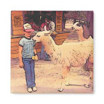 Wrecked 'Um Biting Llama "Cartoon" Magnet