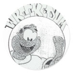 Wrecked 'Um Melvin Circle Logo Stickers