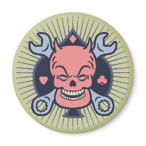 wrench-skull-spade-T Refrigerator Magnet