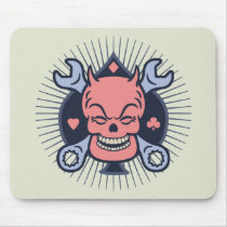 wrench-skull-spade-T Mouse Pad