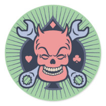 wrench-skull-spade-T Sticker