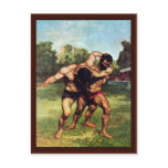 Wrestler By Courbet Gustave postcards