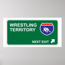 Wrestling Next Exit Print