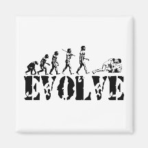 Wrestling Wrestler Grappling Sports Evolution Art Refrigerator Magnet