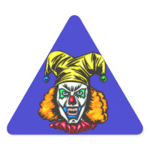 Wretched Evil Clown Triangle Stickers