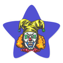 Wretched Evil Clown Star Sticker