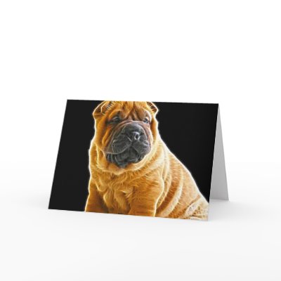 Wrinkles, The Chinese Shar Pei Puppy Dog Cards by KahunaLuna