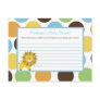 Writable Advice Card Jungle King Lion Safari Zoo