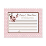 Writable Advice Card Pink Ladybug