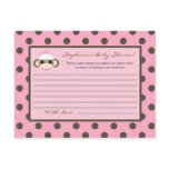 Writable Advice Card Pink Sock Monkey
