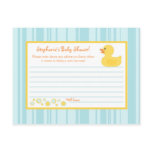 Writable Advice Card Rubber Ducky Bubbles