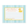 Writable Advice Card Rubber Ducky Bubbles
