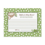 Writable Advice Card  Safari Jungle Animals Green