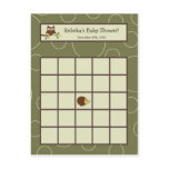 Writable Bingo Card Forrest Animal Owl Deer Bird