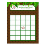 Writable Bingo Card Monkey Swing Jungle Safari Zoo Postcards