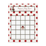 Writable Bingo Card Red Sock Monkey