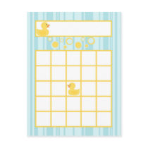 Writable Bingo Card Rubber Ducky Bubbles