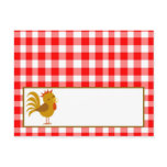 Writable Place Card Red Barn Farm Animals
