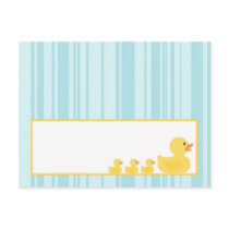 Writable Place Card Rubber Ducky Bubbles