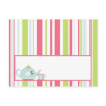 Writable Place Card Tea Party Pink Pastel Flowers