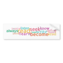 Write, Define, Inspire Bumpersticker