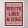Write Like a Girl Lipstick Print