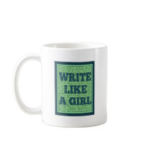 Write Like a Girl Peacock Coffee Mug