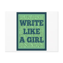 Write Like a Girl Peacock