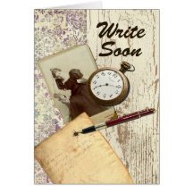 Write Soon Greeting Card