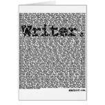 "Writer." cards