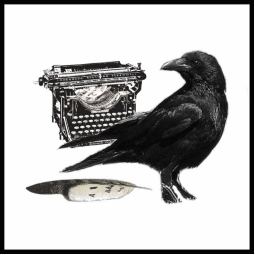 Writer Crow photosculpture Acrylic Cut Outs