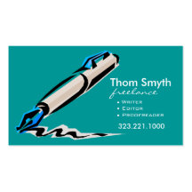 Writer Editor 4 Stylish Creative Business Cards