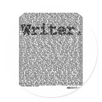 "Writer." Round Stickers