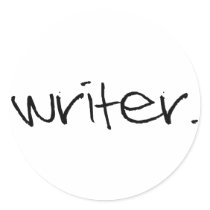 Writer Round Sticker