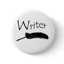Writer with quill pen buttons