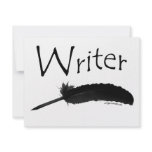Writer with quill pen invitations