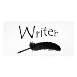 Writer with quill pen photo cards