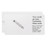 Writer wooden pencil drawing fun simple art design photo cards