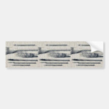 Writing brushes Ukiyo-e. Bumper Stickers