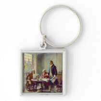 Writing of the Declaration of Independence Keychains
