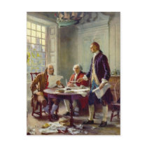 Writing of the Declaration of Independence Postcard