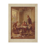 Writing the Declaration of Independence by Ferris Postcard
