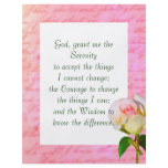 "Written with Rose" Serenity Prayer flyers