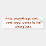 Wrong Lane Bumper Sticker
