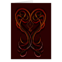 Wrought Iron Heart on Fire Greeting Card