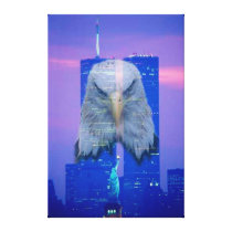WTC 9/11 Rememberance Large Canvas Print