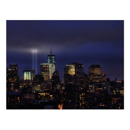 WTC Tribute in Light - 9/11/2011 at twiight Post Cards