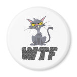 WTF CAT BLACK magnets