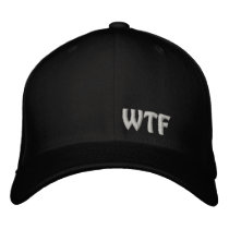 WTF Embroidered Baseball Hat Flexfit Wool Cap